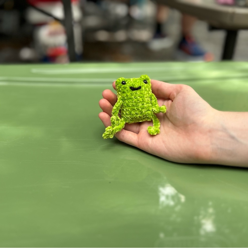 Handcrafted Green Frog Plush